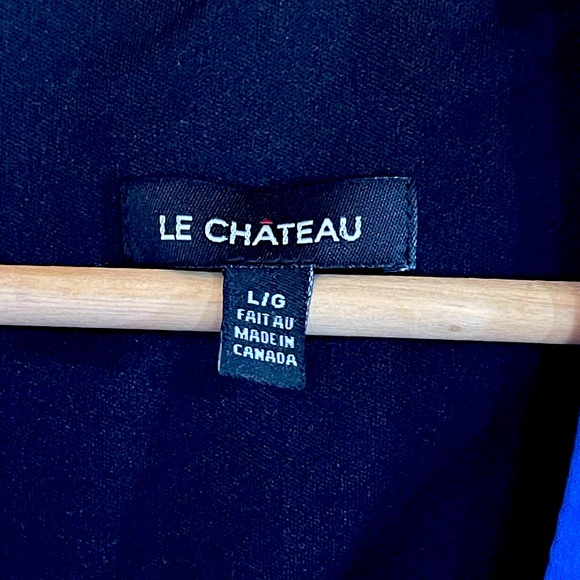 Le  Chateau Royal Blue ruched cocktail Dress - Picture 4 of 4